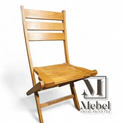 Silla plegable de madera maciza de paraíso