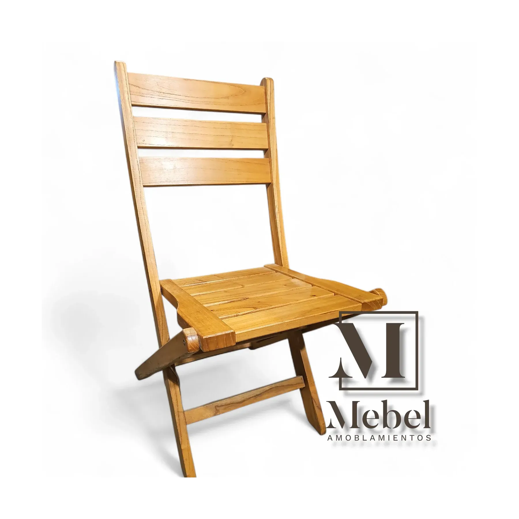 Silla plegable de madera maciza de paraíso