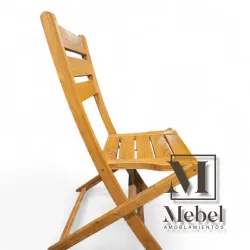 Silla plegable de madera maciza de paraíso