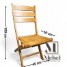 Silla plegable de madera maciza de paraíso