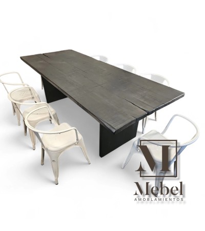 Mesa de comedor rústico moderna