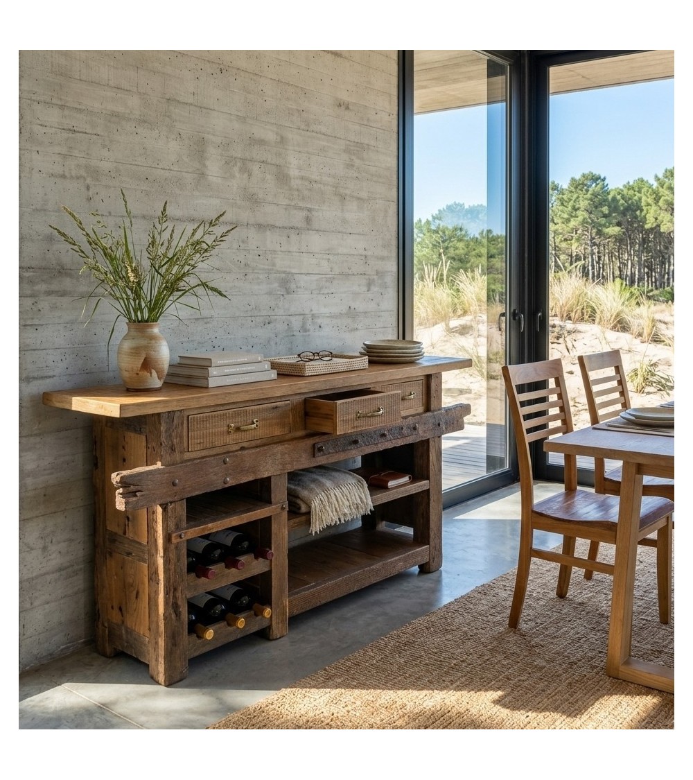 Mueble Arrime Lapacho 100 años | Con Bodega de Vinos