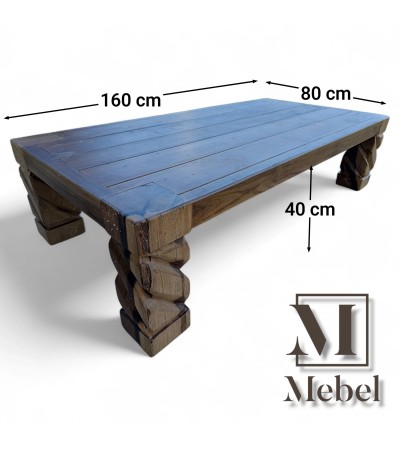 Mesa Ratona Laurel 160x80 | Patas Salomónicas Talladas