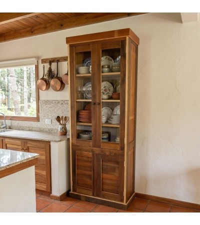 Vajillero Pino Brasil 210 cm | Mueble Cocina o Biblioteca