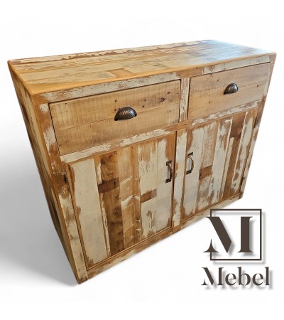 Aparador Pino Brasil Reciclado 110x90 | 2 Cajones y Estante