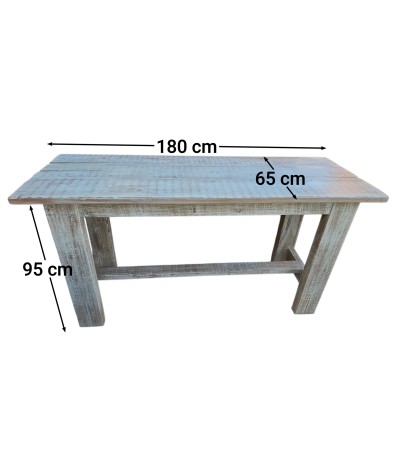 Isla de Cocina 180x65 Decapada | Madera Semidura Robusta