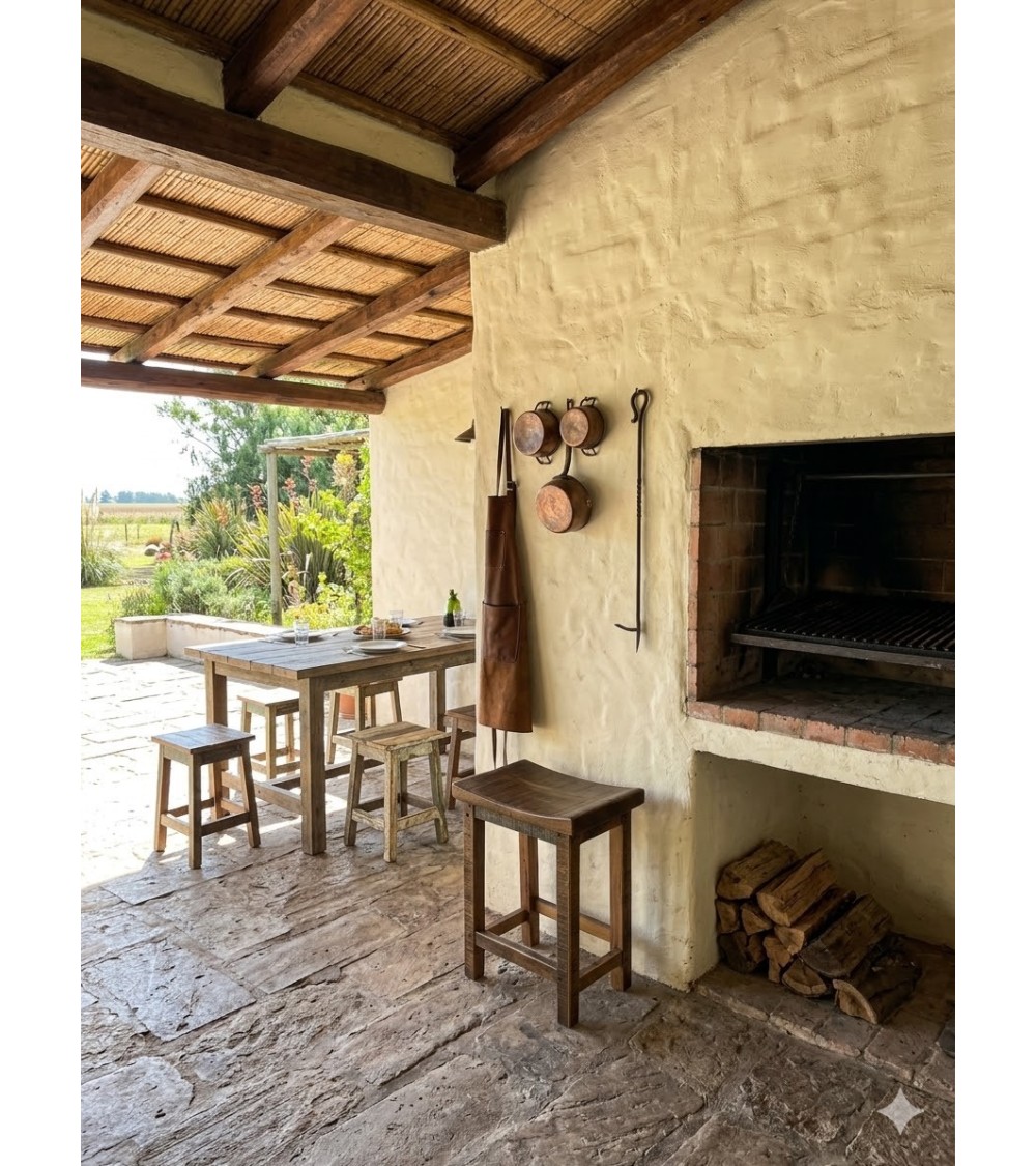 Banqueta Pino Brasil Rústico 63 cm | Fabricación a Medida