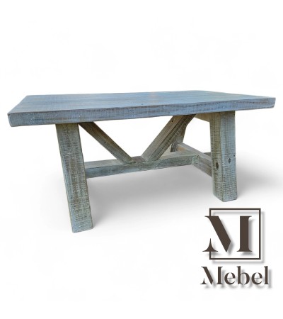 Mesa Ratona Pino Brasil 103x61 | Blanco Decapado