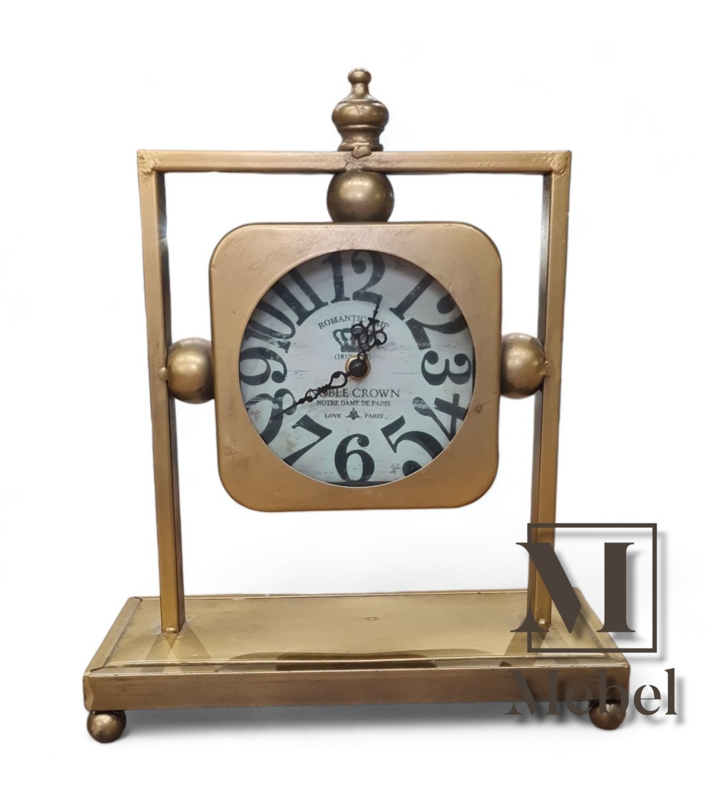 Reloj de Mesa Decorativo en Metal | Diseño Circular Moderno