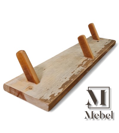 Perchero Pared Pino Brasil Rústico Decapado 60cm