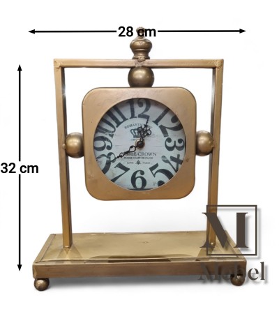 Reloj de Mesa Decorativo en Metal | Diseño Circular Moderno