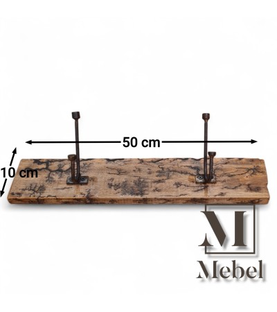 Perchero Pared Artesanal Pino Brasil Lichtenberg 2 Ganchos