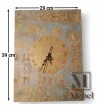 Reloj Pared Dorado Relieve Barroco Artesanal 29x39