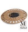 Espejo Redondo Trenzado Fibra Natural Boho 60cm