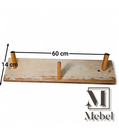 Perchero Pared Pino Brasil Rústico Decapado 60cm