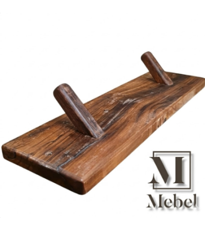 Perchero Pared Madera Guayubira Rústico 50x15cm