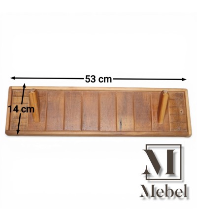 Perchero Pared Pino Brasil Rústico 2 Perchas 53cm