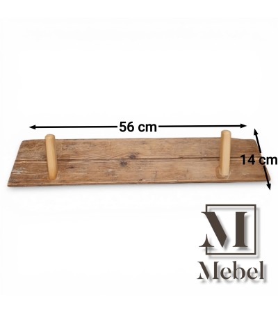 Perchero Pared Madera Reciclada Rústico 56x14cm