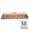 Perchero Pared Madera Reciclada Rústico 56x14cm