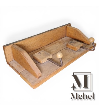 Perchero Carpa Pino Brasil Rústico con Estante 45cm