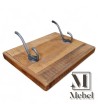 Perchero Pared Chico Madera y Metal Rústico 25x20