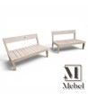 Banco Poltrona Grandis Decapado 110 cm | Sillón Galería