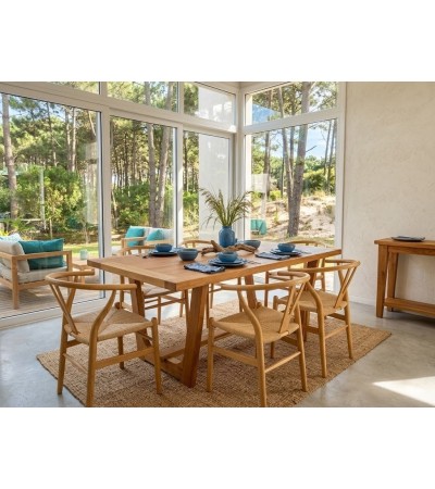 Mesa Comedor Pino Brasil Reciclado | Diseño Art Déco / Retro