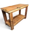 Mesa de Arrime Pino Brasil Reciclado 90 cm | Con Estante