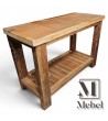 Mesa de Arrime Pino Brasil Reciclado 90 cm | Con Estante