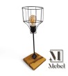 Velador Mesa Madera y Metal Industrial | Mebel
