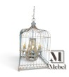Lámpara Colgante Jaula Celeste Vintage | Mebel