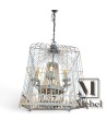 Lámpara Colgante Jaula Celeste Vintage | Mebel