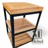 Mesa Auxiliar / Mesa de Luz – Hierro y Madera en Pino Brasil