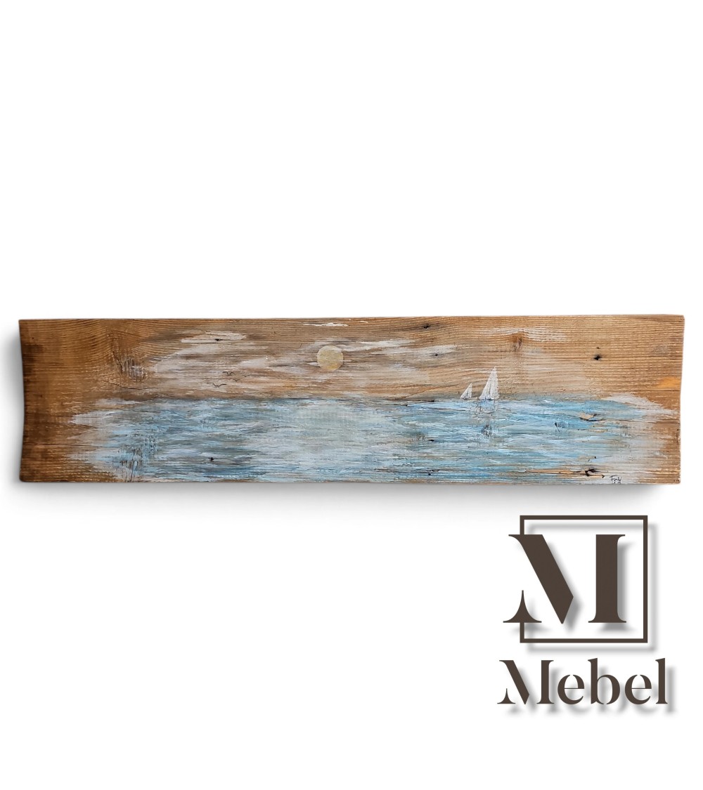 Cuadro Paisaje Marino en Madera Recuperada | Mebel