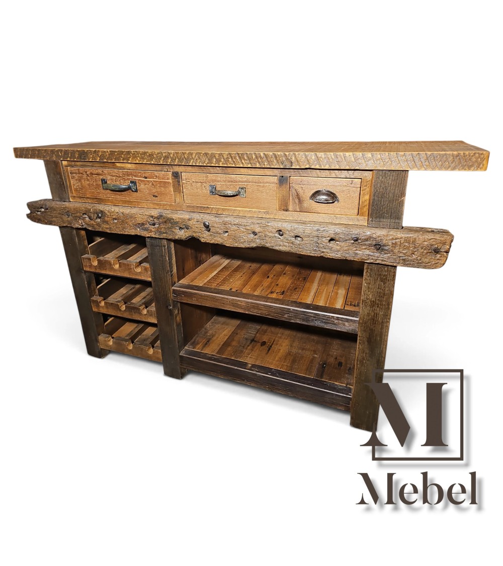 Mueble Barra con Bodega Madera Recuperada | Mebel