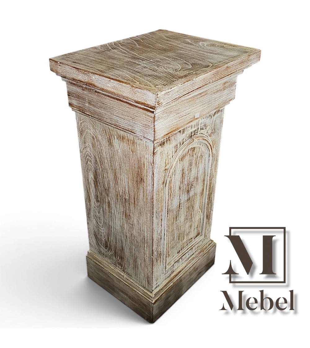 Pedestal Columna en Madera Maciza con Puerta Oculta | Mebel