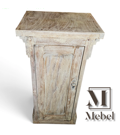 Pedestal Columna en Madera Maciza con Puerta Oculta | Mebel