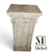 Pedestal Columna en Madera Maciza con Puerta Oculta | Mebel