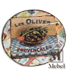 Cartel Redondo Chapa Vintage Les Olives Provençales | Mebel
