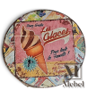 Cartel Decorativo Redondo Chapa Vintage Les Glaces | Mebel
