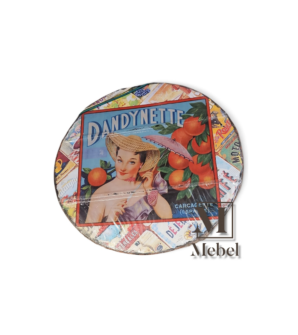 Cartel Decorativo Redondo Chapa Vintage Dandynette