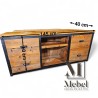 Mueble Bajo Industrial con Cajones y Estantes - Pino Oregón